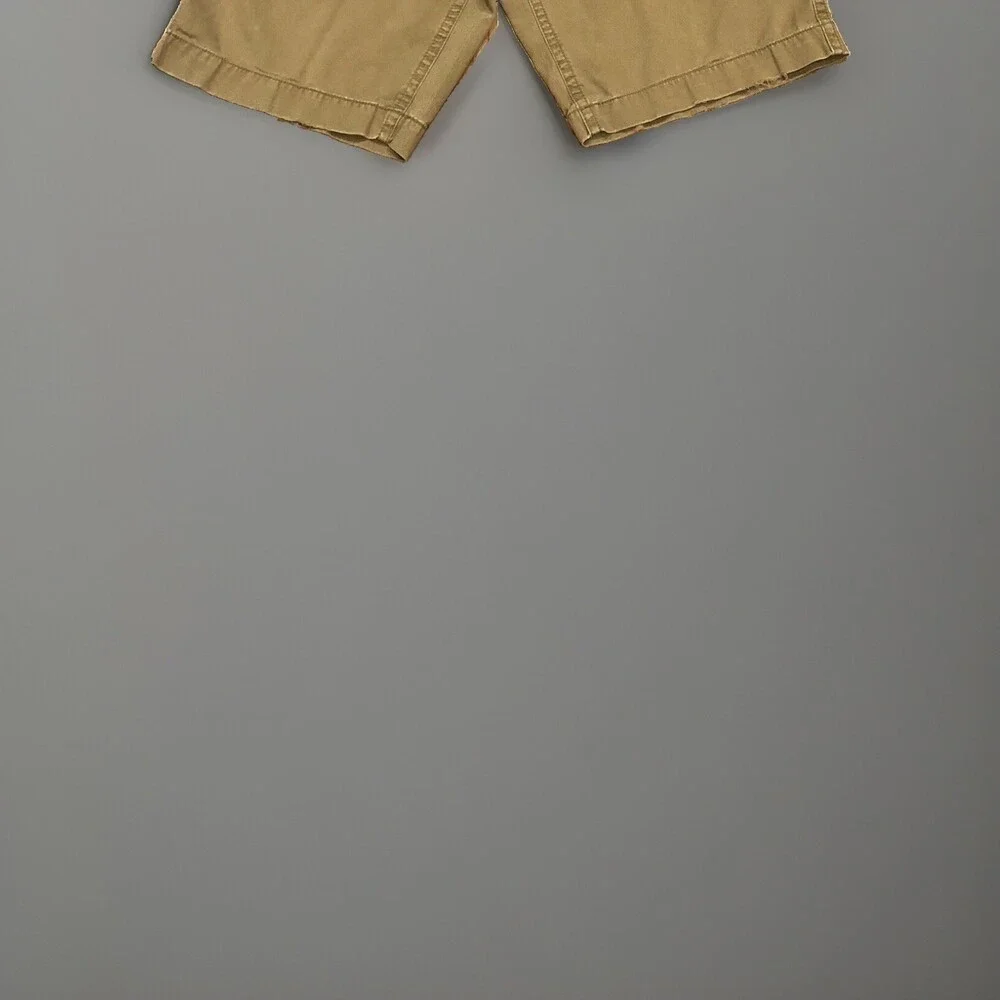 Lot Of 2 Mens American Eagle Dark Khaki Long Length Shorts Size 28 11” Inseam